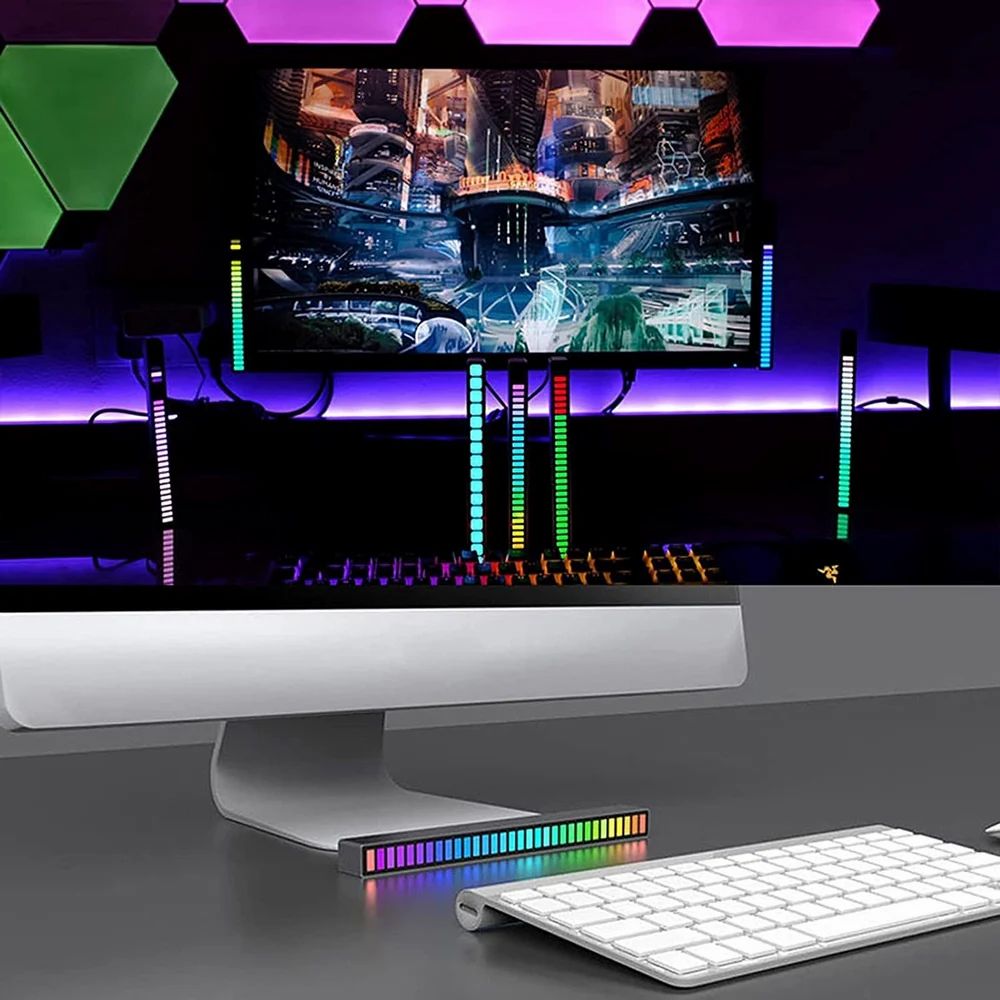 32 Bit RGB Sound Field Pickup Ambient Light Voice Rhythm Reactive (W-08) 32 Bit RGB Sound Field Pickup Ambient Light Voice Rhythm Reactive (W-08)